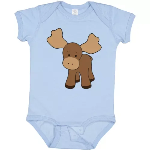 Bella Canvas Cute Moose Infant Creeper Animals Alaska One-piece Bodysuit