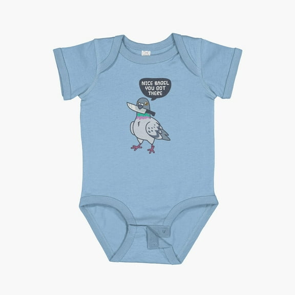 Bella Canvas Cute Pigeon With A Knife Short Sleeve Baby One-Piece Newborn Gender Neutral Outfit, Baby Boy Or Girl Bodysuit, Birrthday Gifts