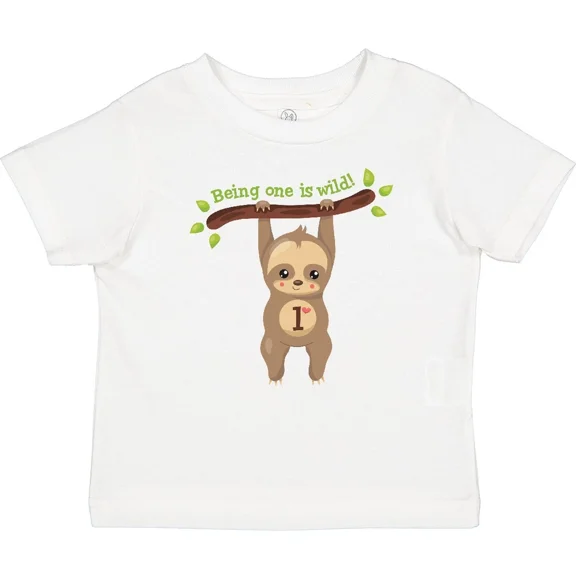Bella Canvas Cute Sloth 1st Birthday Baby Toddler Shirt Lover Being One Is Wild Infant Toddler Shirt