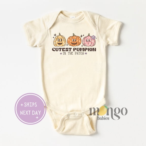 Bella Canvas with Cute s Cutest Pumpkin In The Patch Kid T-Shirt Baby Clothes Baby Announcement Fall Clothing Kids Tshirt Fall Baby 1810 Cute Baby Boy or Girl Bodysuit Gift