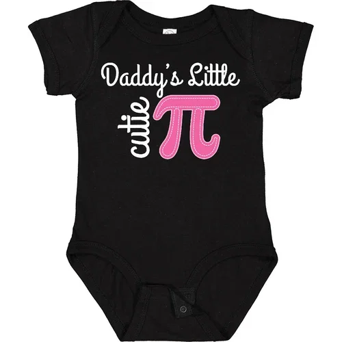 Bella Canvas Daddy Little Cutie Pi Day Math Girls Baby Bodysuit Cute Pink Symbol Bodysuit