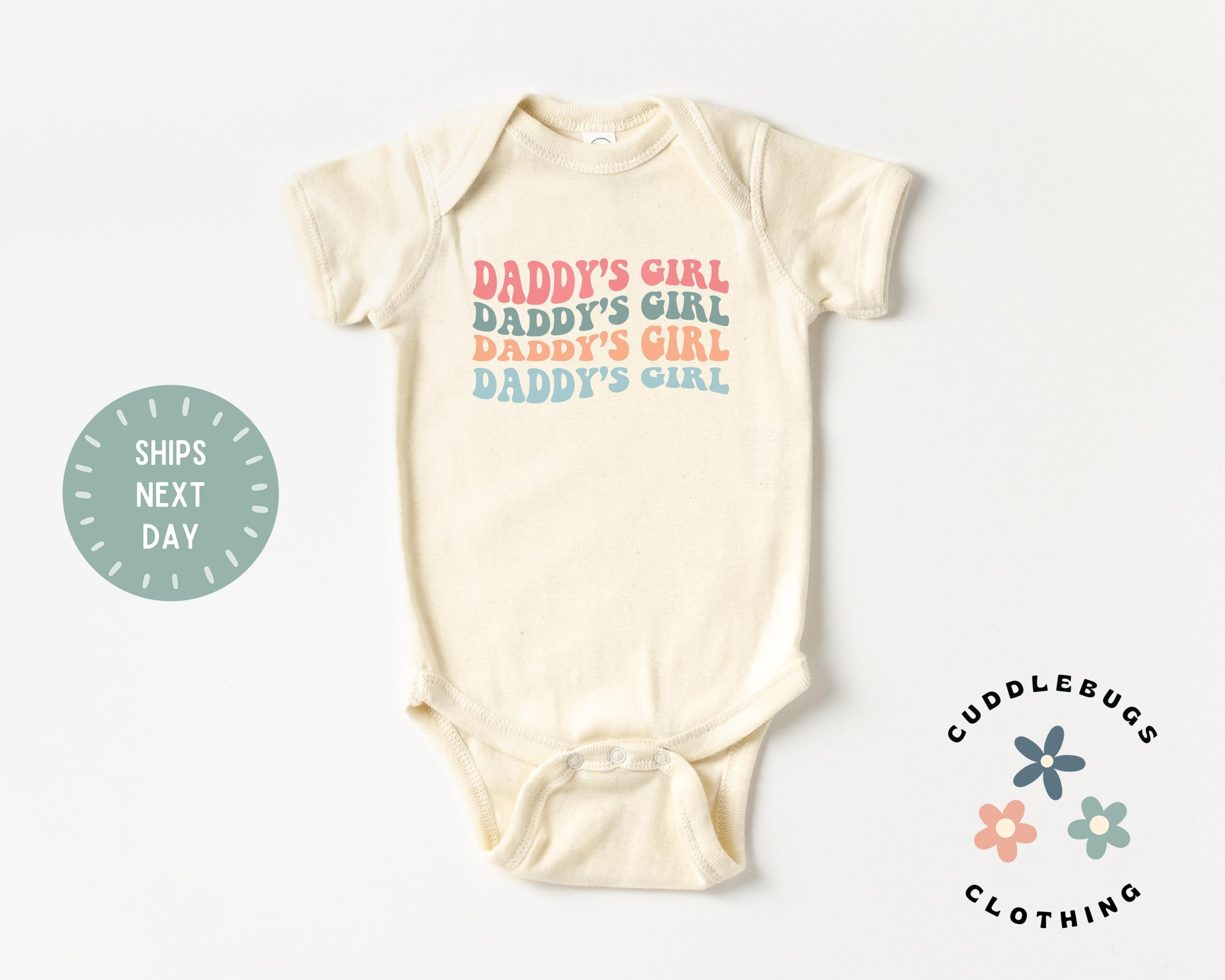 Bella Canvas with Daddy'S Girl Baby Onsies, Retro Daddy'S Little Girl ...