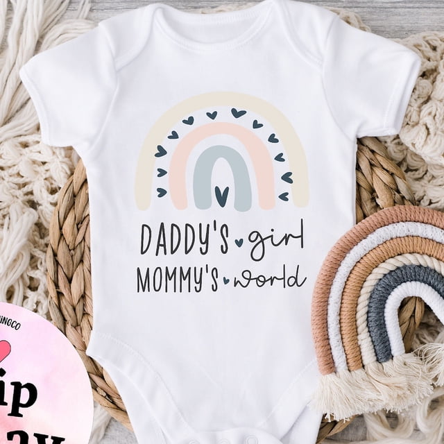 Bodysuit Bébé Fille Nouveau-né - Turquoise à Motifs Arc-en-ciel - Neuf Avec étiquettes