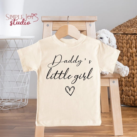 Bella Canvas Daddy's Little Girl Shirt, Father's Day Toddler Shirt, Daddy Daughter Gift, Cute Father's Day Apparel, Toddler Gift for Dad(SK-DAD3)