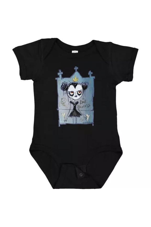Bella Canvas Dark Princess Infant Creeper Goth Metal Evil Queen One-Piece Baby Bodysuit