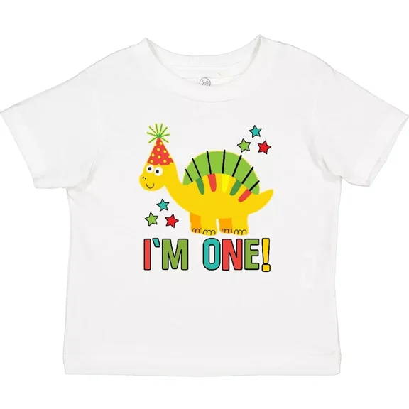 Bella Canvas Dinosaur First Birthday 1 Year Old Baby Toddler Shirt Celebration Clothes Toddler Shirt