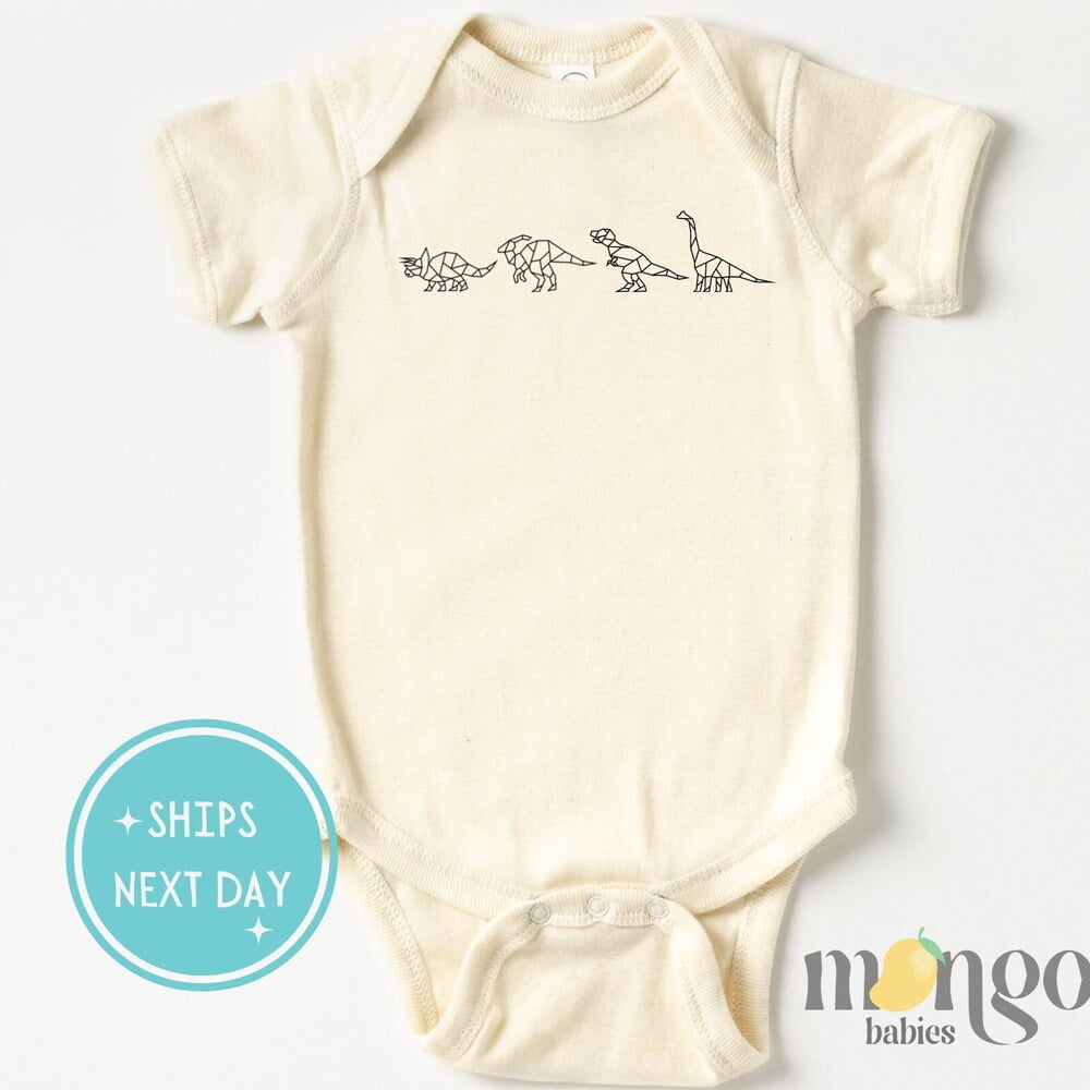 Bella Canvas with Dinosaur s Origami Simple Baby Dinosaur Boys Clothes ...