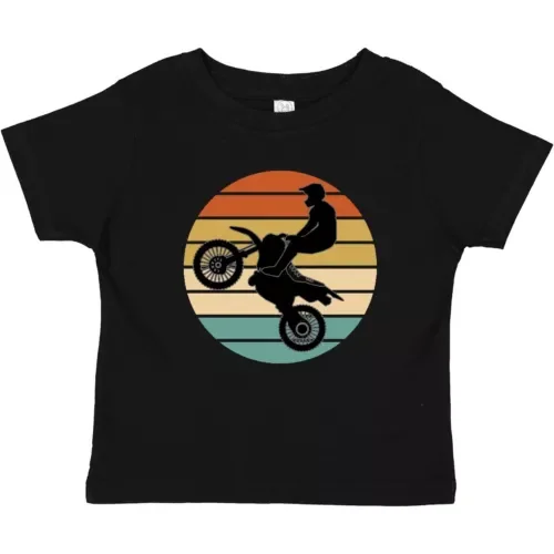 Bella Canvas Dirt Biking Motocross Retro Baby Toddler Shirt Bike Motorbike Sports Racing