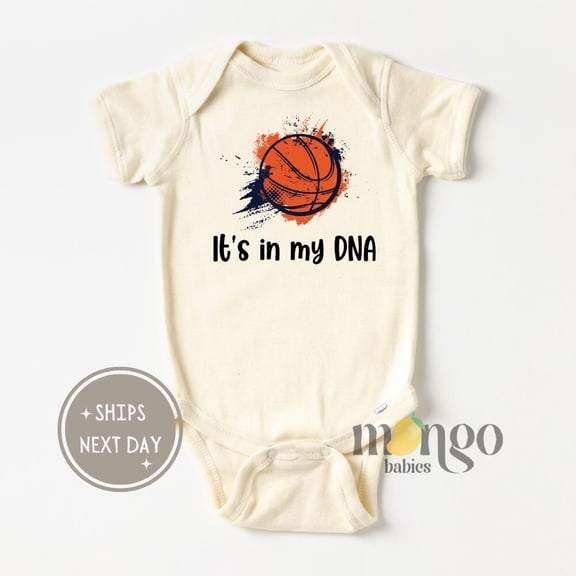 Bella Canvas with It'S In My Dna Basketball s Basketball Shirt For Kids Sport Themed Basketball Outfit Cute Baby Clothes Cute Baby Boy or Girl Bodysuit Gift