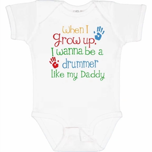 Bella Canvas Drummer Like Daddy Baby Childs Kids Drummer's Son My Cute Hws Bodysuit