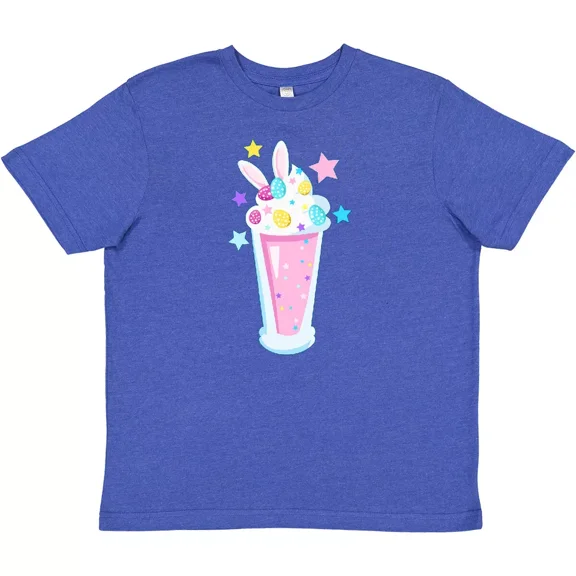Bella Canvas Easter Bunny Milkshake With Eggs And Stars Shake Ice Toddler Shirt