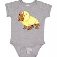 thumbnail image 1 of Bella Canvas Easter Duck Triceratops Baby Dinosaur Trik Bunny Egg Basket Bodysuit, 1 of 3
