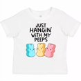 thumbnail image 1 of Bella Canvas Easter Just Hangin' With My Peeps! Toddler Toddler Shirt Cute Funny Bunny, 1 of 3