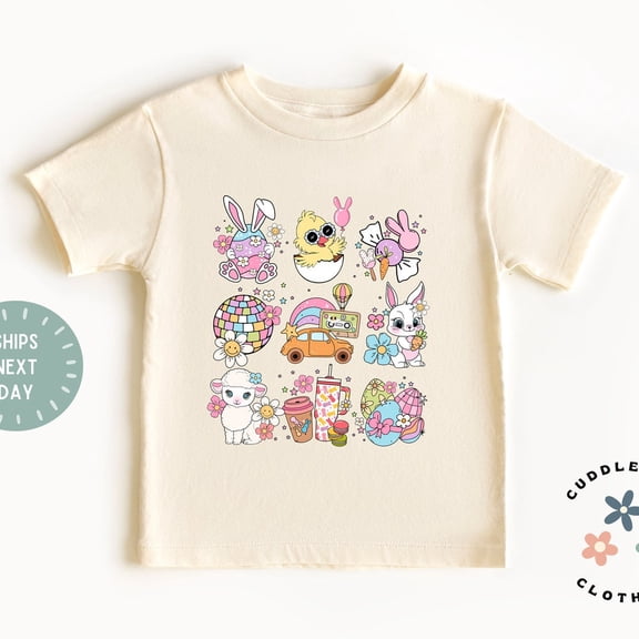 Bella Canvas Easter Kids Shirt, Retro Easter Bunny Girls Tee, Easter Holiday, Gift For Girl, Easter Basket Gift Granddaughter, Tee