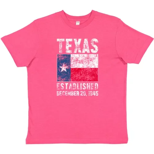 Bella Canvas Established December 29, 1845 Texas Flag State Home Toddler Shirt