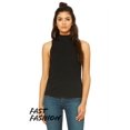 thumbnail image 1 of Bella + Canvas - Fast Fashion Women's Mock Neck Tank - Color - Solid Black Blend - Size - L, 1 of 3