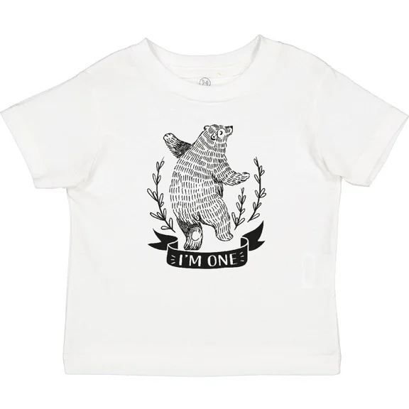 Bella Canvas First Birthday 1 Year Old Boys Bear Baby Toddler Shirt Celebration Photo Boy Toddler Shirt