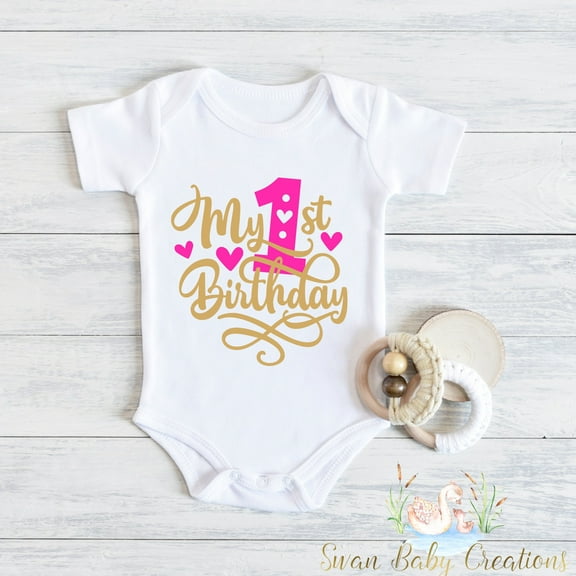 Bella Canvas with It'S My First Birthday, One , Birthday Girl, First Birthday Outfit, Cake Smash Outfit, 1St Birthday Shirt, First Birthday Cute And Cool Baby Boy or Girl Bodysuit Gift