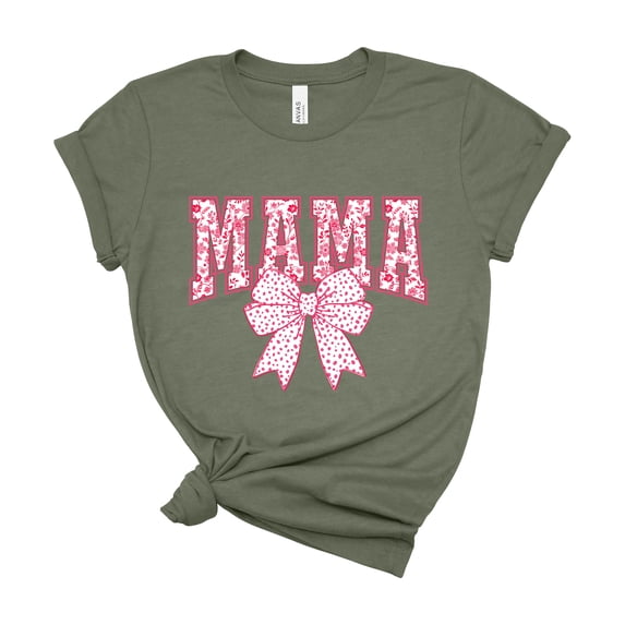 Bella Canvas Flower Mama Graphic T-Shirt Birthday Gift for Women Moms