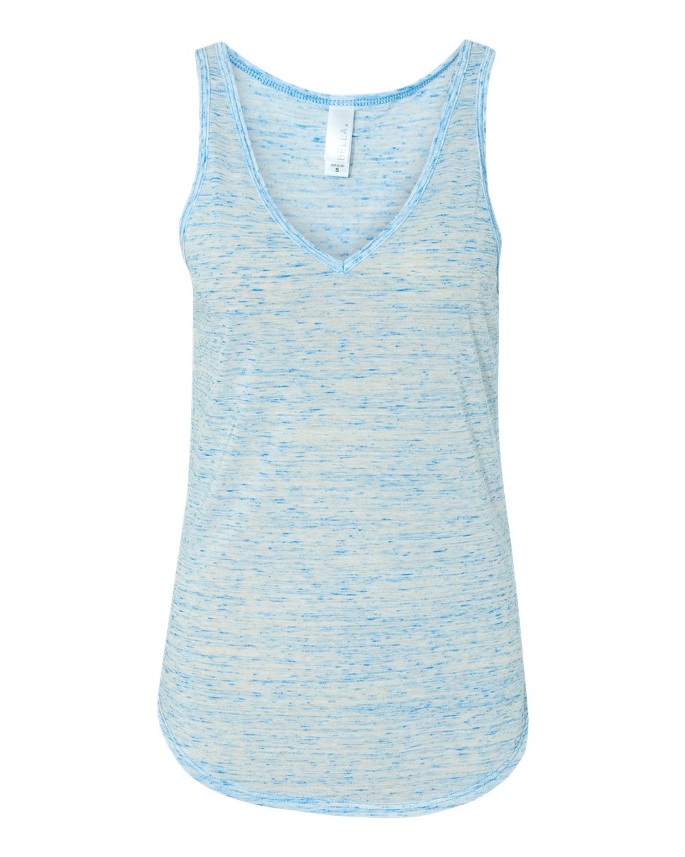 Bella + Canvas Flowy VNeck Tank (B8805) Blue Marble, S