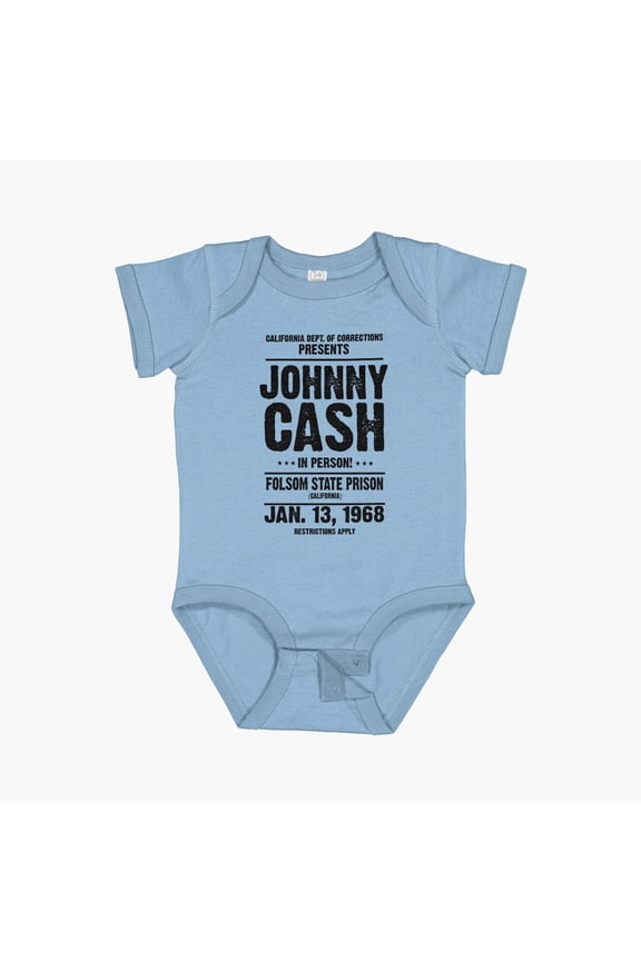 Bella Canvas Folsom State Prison - Outlaw Country Music Short Sleeve Baby One-Piece Newborn Gender Neutral Outfit, Baby Boy Or Girl Bodysuit, Birrthday Gifts