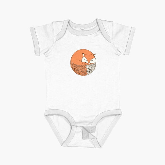 Bella Canvas Fox Short Sleeve Baby One-Piece Newborn Gender Neutral Outfit, Baby Boy Or Girl Bodysuit, Birrthday Gifts