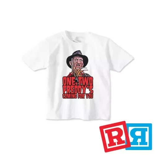 Bella Canvas Freddy Krueger Nightmare T-Shirt Cotton Crew Top Boys Toddler White Short Sleeve