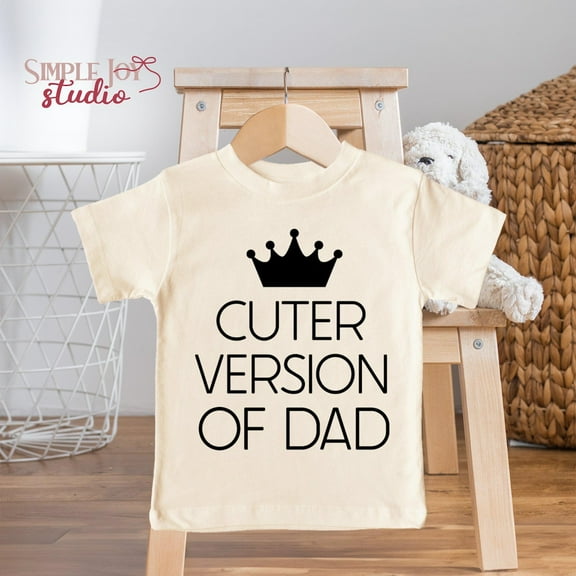 Bella Canvas Funny Cuter Version of Dad Toddler Shirt, Father's Day Gift for Dad, Cute Matching Outfit for Dad and Kid(SK-DAD8)