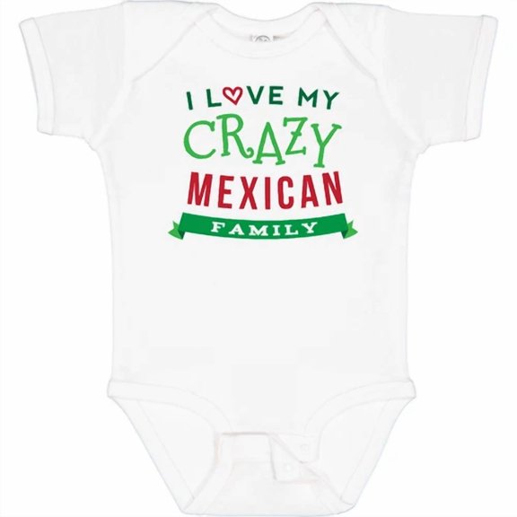 Bella Canvas Funny Mexican Family Baby Mexico Crazy Heritage Proud Pride I Bodysuit