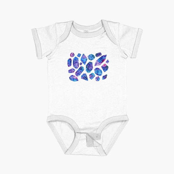 Bella Canvas Galaxy Crystals Short Sleeve Baby One-Piece Newborn Gender Neutral Outfit, Baby Boy Or Girl Bodysuit, Birrthday Gifts