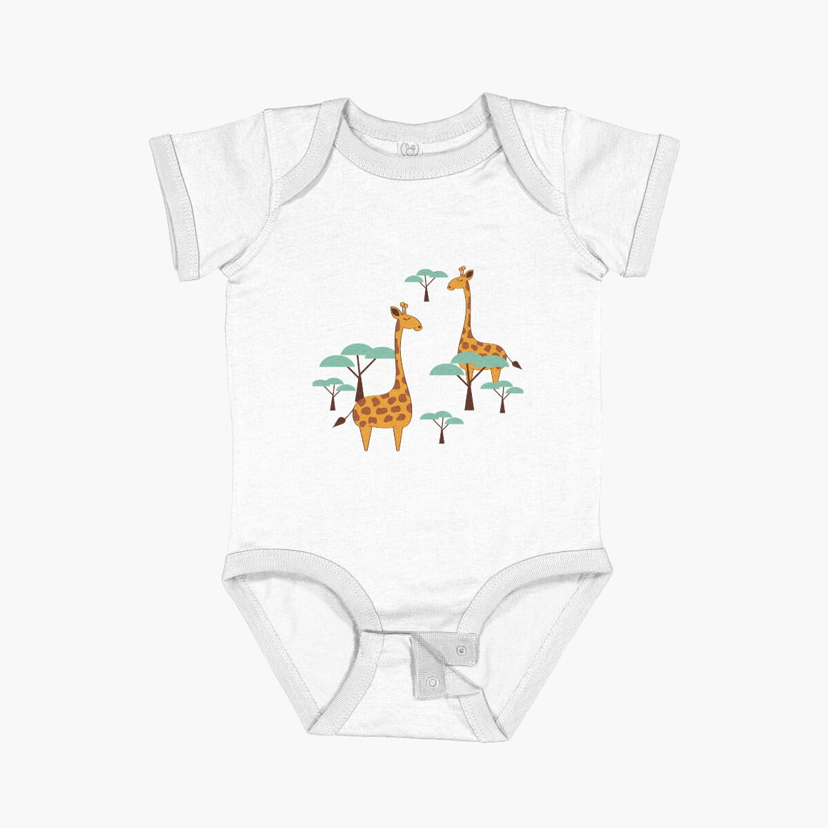 Ensemble 2 Pièces Préma Fille Child Of Mine - Gris Clair à Girafes, Manches Courtes, 100% Coton, Neuf Sans étiquettes