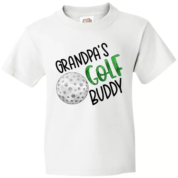 Bella Canvas Grandpa's Golf Buddy With Golf Ball Fathers Day Kids Fun Toddler Shirt