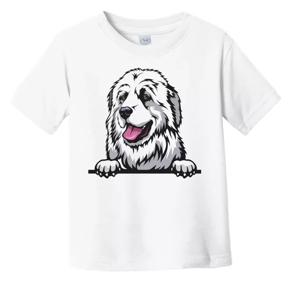 Bella Canvas Great Pyrenees Dog Breed Popping Up Cute Toddler Boys & Girls Shirt, Gift for Baby or Kids