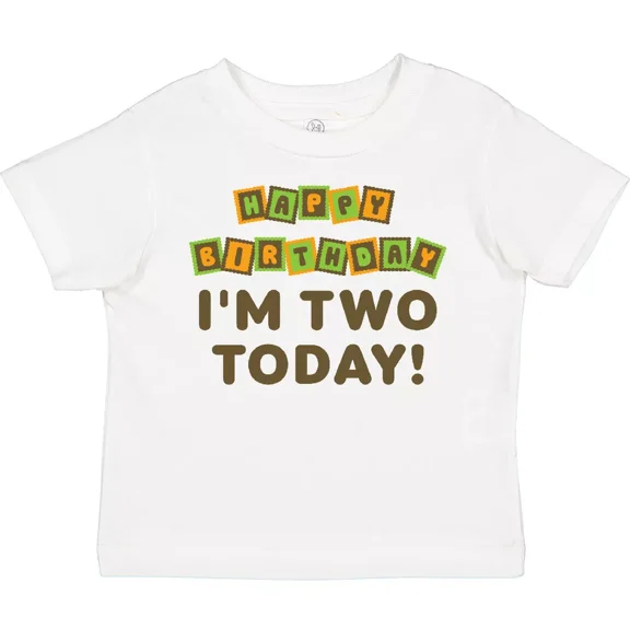 Bella Canvas Happy 2nd Birthday I'm Two Childs Toddler Shirt Second Year Old Kids Toddler Shirt