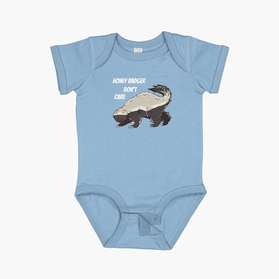 Bella Canvas Honey Badger Dont Care - Animal Series Short Sleeve Baby One-Piece Newborn Gender Neutral Outfit, Baby Boy Or Girl Bodysuit, Birrthday Gifts