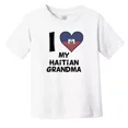 thumbnail image 1 of Bella Canvas I Heart My Haitian Grandma Haiti Flag Toddler Boys & Girls Shirt, Gift for Baby or Kids, 1 of 3