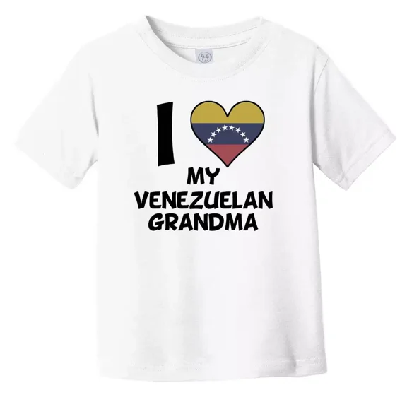 Bella Canvas I Heart My Venezuelan Grandma Venezuela Flag Toddler T-Shirt
