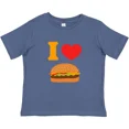thumbnail image 1 of Bella Canvas I Love Cheeseburgers Baby Toddler Shirt Cheeseburger Heart Hamburger Cute, 1 of 3