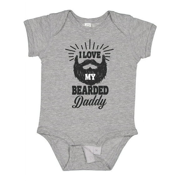 Bella Canvas I Love My Bearded Daddy Boys or Girls Baby Bodysuit