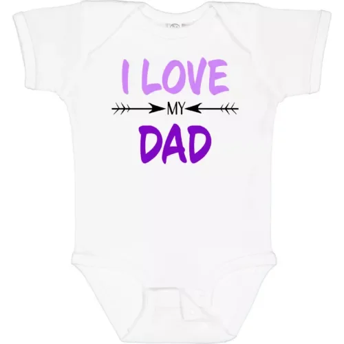 Bella Canvas I Love My Dad Fathers Day Infant Creeper Kids Father New Best Daddy Bodysuit