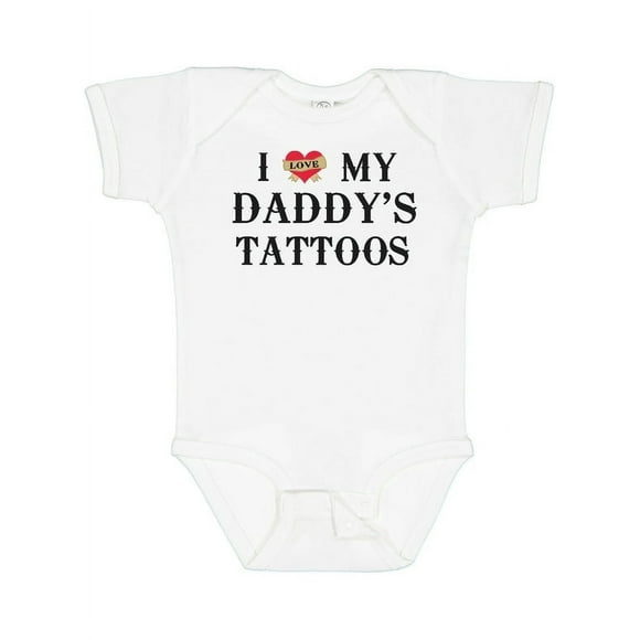 Bella Canvas I Love My Daddy's Tattoos Boys or Girls Baby Bodysuit
