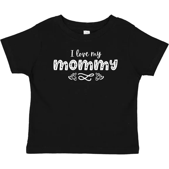 Bella Canvas I Love My Mommy With Hearts Baby Toddler Shirt Mothers Day Mom Mother Niece Toddler Shirt