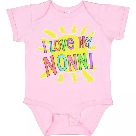 Bella Canvas I Love My Nonni- Sun And Rainbow Letters Baby Family Cute Bodysuit