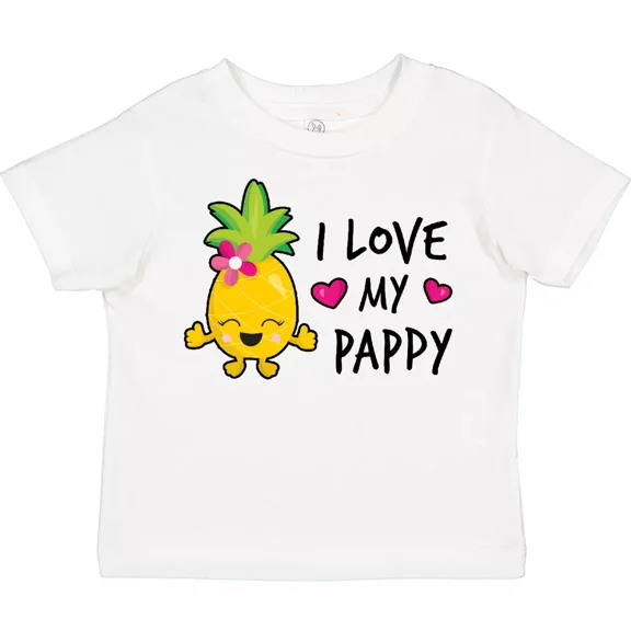 Bella Canvas I Love My Pappy With Pineapple Toddler Shirt Summer Grandpa Sun Fun Toddler Shirt