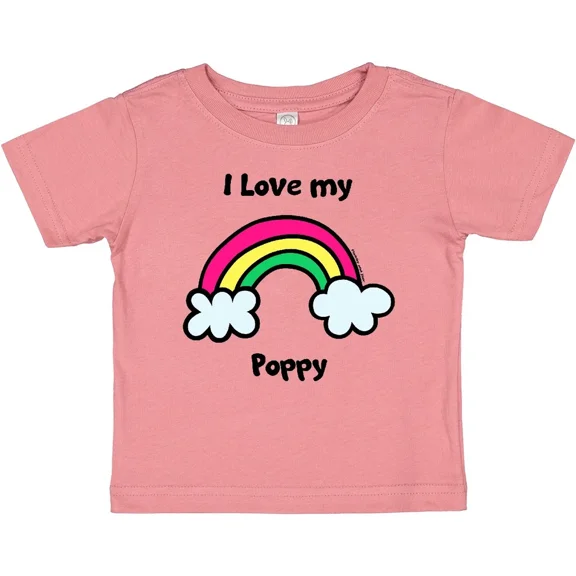 Bella Canvas I Love My Poppy Baby Toddler Shirt Lucky Rainbow Pot Of Gold Happy Children Toddler Shirt