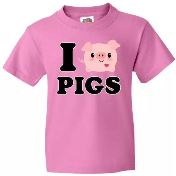 Bella Canvas I Love Pigs Chibi Lover Farm Oink Pinkinkartkids Gift Toddler Shirt