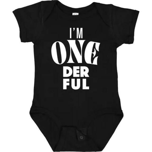 Bella Canvas I'M One-Derful First Birthday Baby Bodysuit Birthdays 1St Turning 12 Baby Bodysuit
