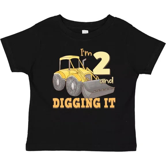 Bella Canvas I'm 2 And Digging It Bulldozer Baby Toddler Shirt Bull Dozer Bulldozers My Toddler Shirt
