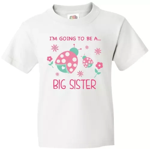 Bella Canvas I'm Going To Be A Big Sister Children Sis Girl Pink Cute Toddler Shirt