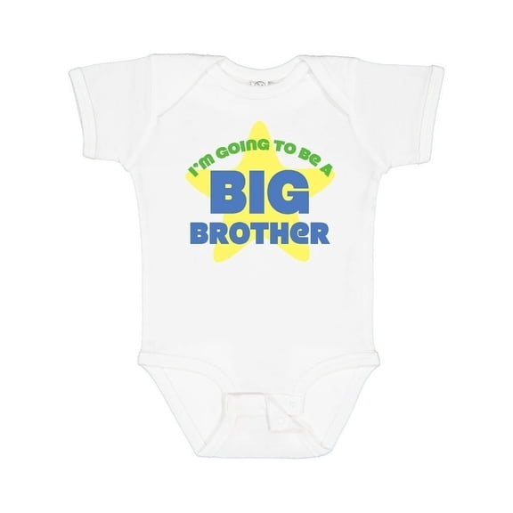 Bella Canvas I'm Going to Be a Big Brother Boys Baby Bodysuit